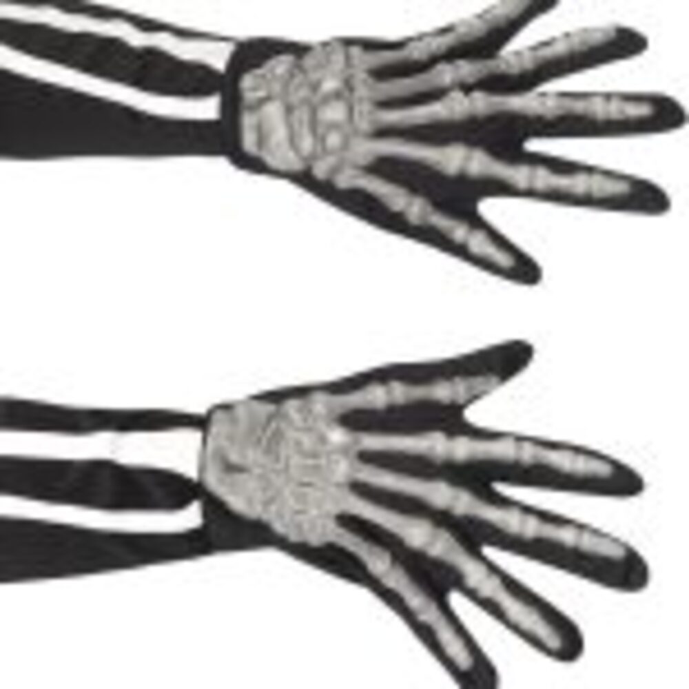 Skeleton Gloves, Adult, Black