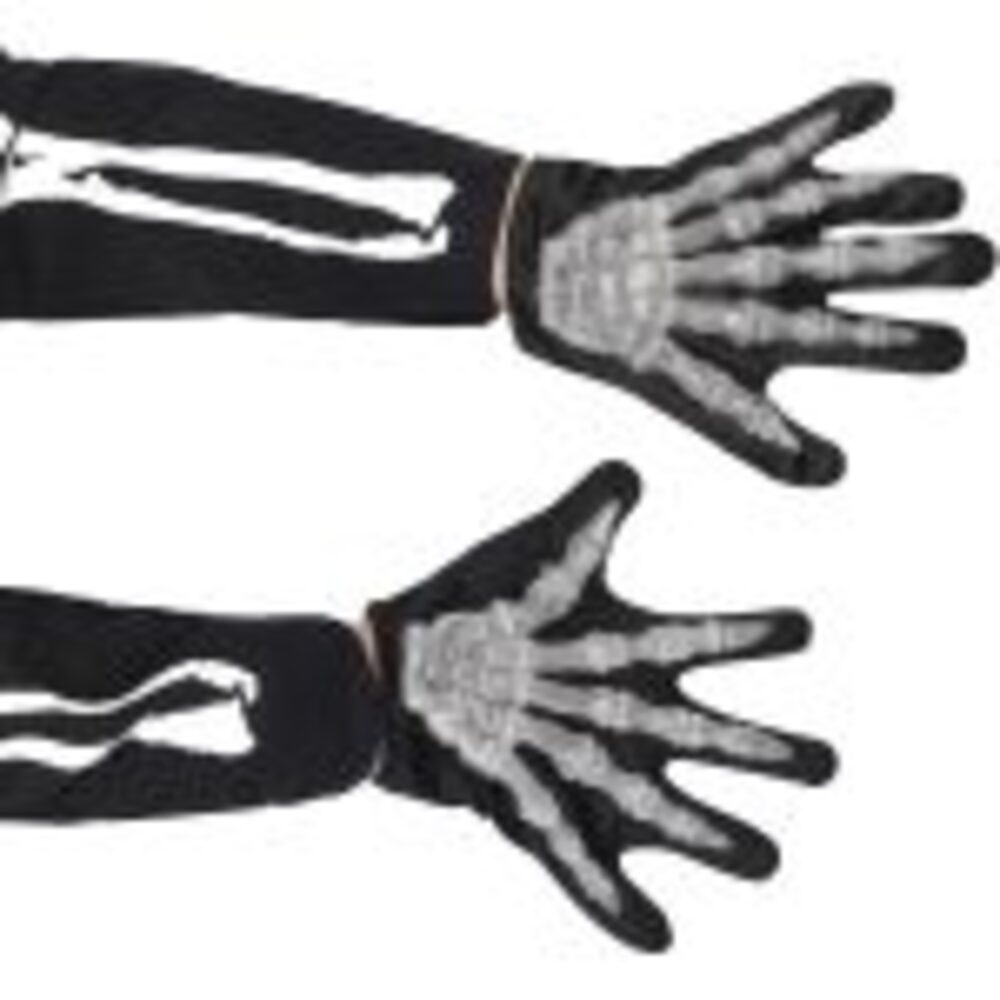 Skeleton Gloves, Child, Black
