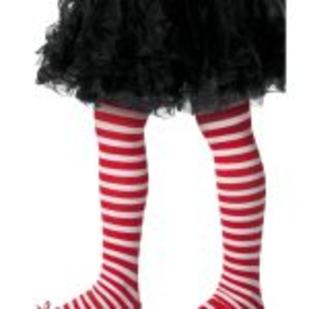 Striped Tights, Childs, Red & White