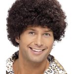 70s Disco Dude Wig, Brown