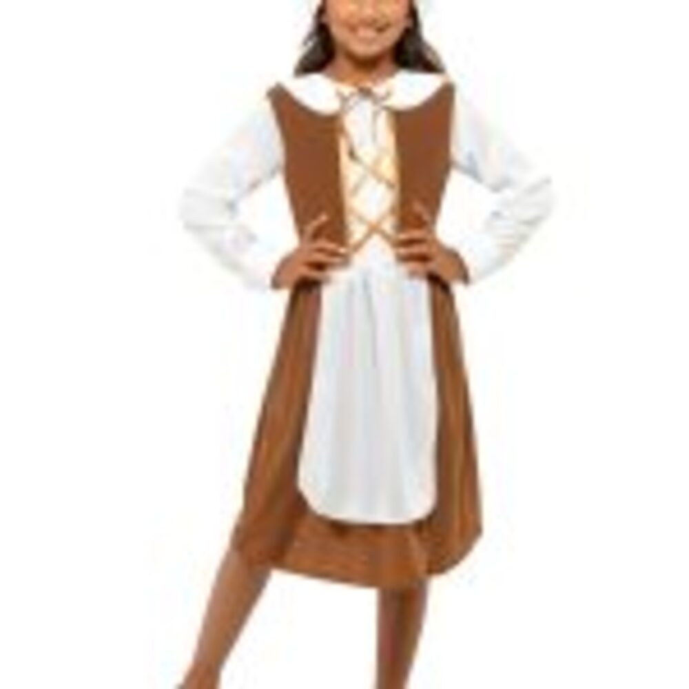 Tudor Girl Costume, Brown
