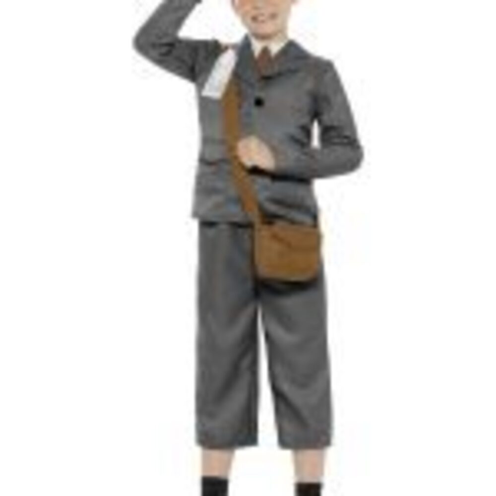 WW2 Evacuee Boy Costume, Grey