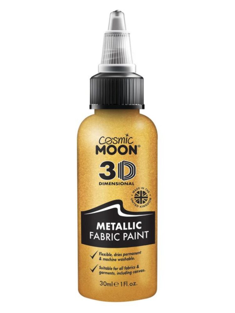 Cosmic Moon Metallic Fabric Paint, Gold Fancy That Fancy Dress