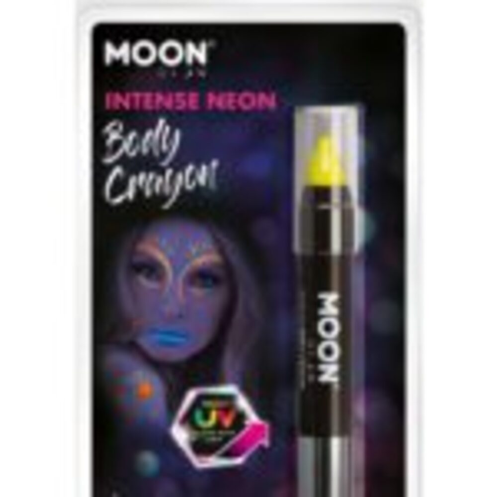 Moon Glow Intense Neon UV Body Crayons, Intense Ye