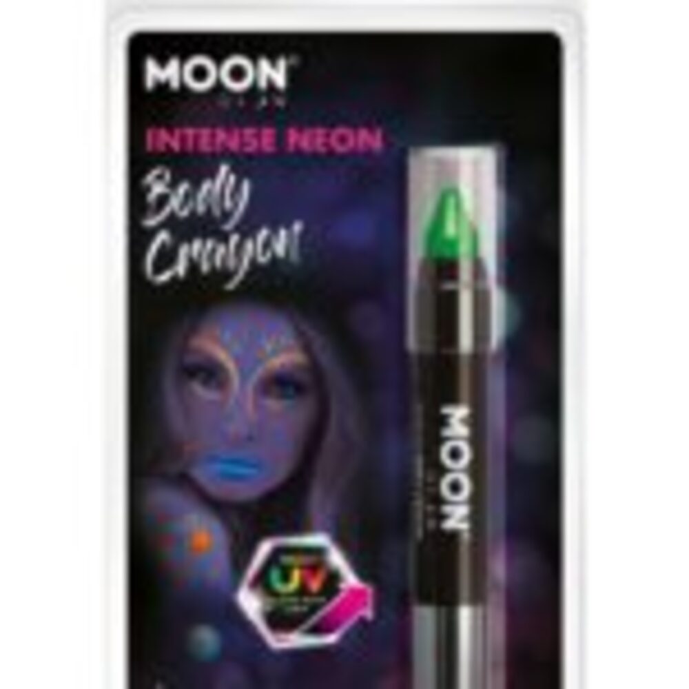 Moon Glow Intense Neon UV Body Crayons, Intense Gr