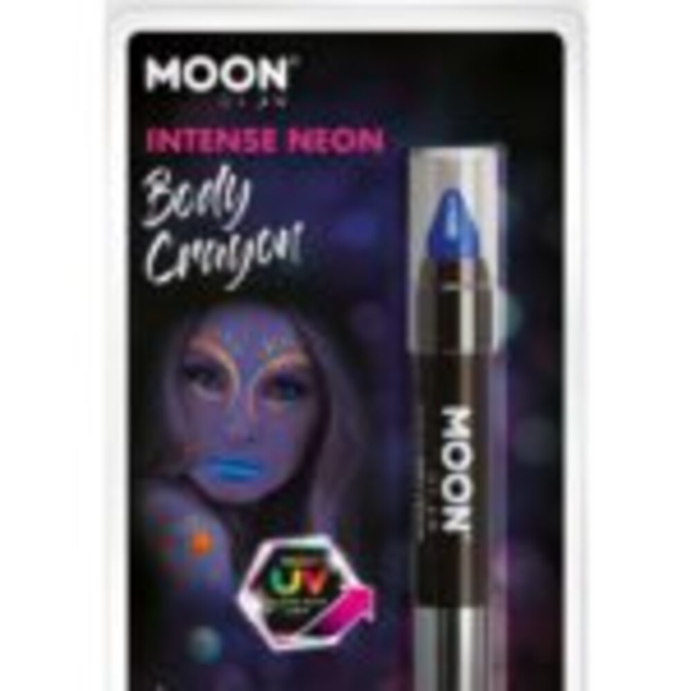 Moon Glow Intense Neon UV Body Crayons, Intense Bl