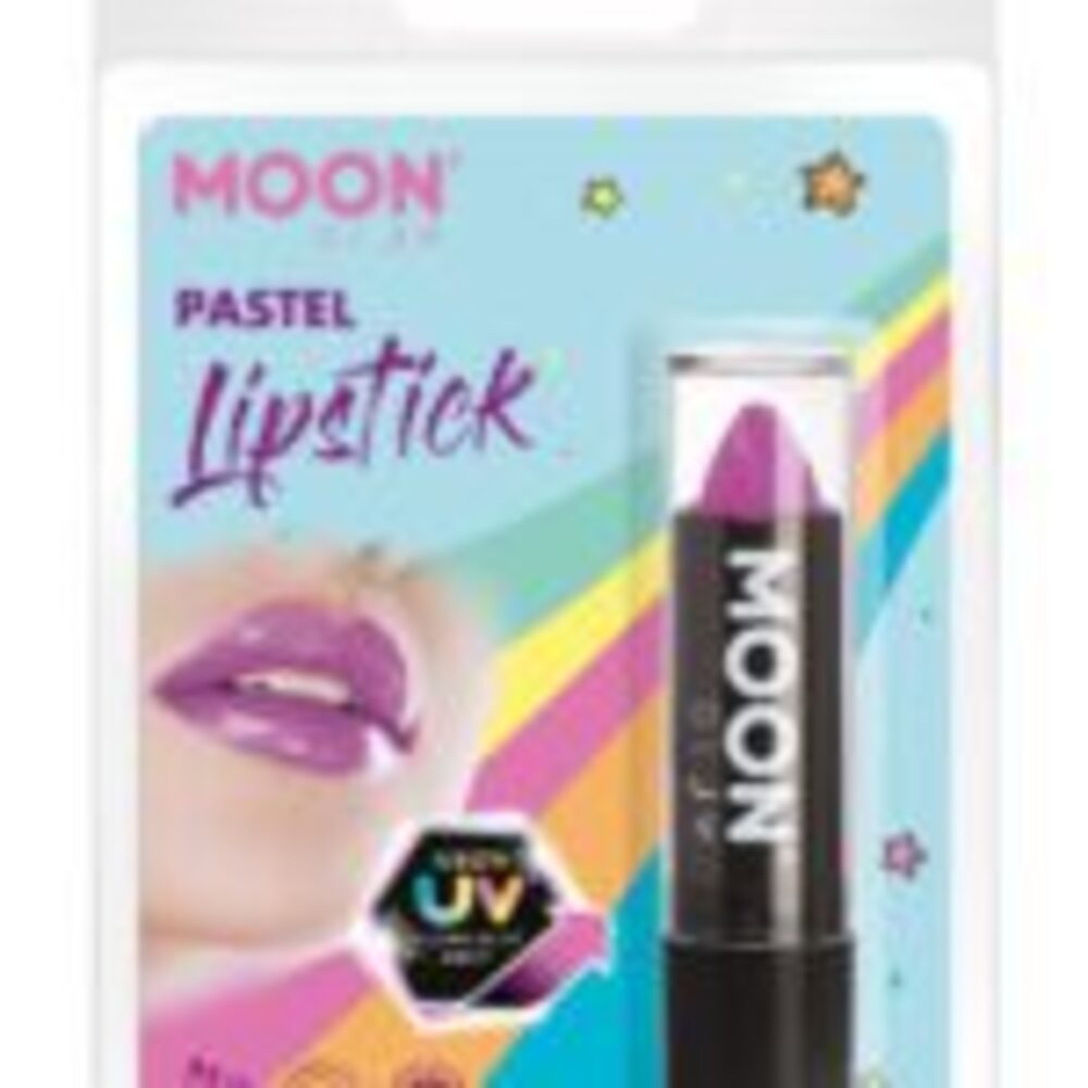 Moon Glow Pastel Neon UV Lipstick, Pastel Lilac
