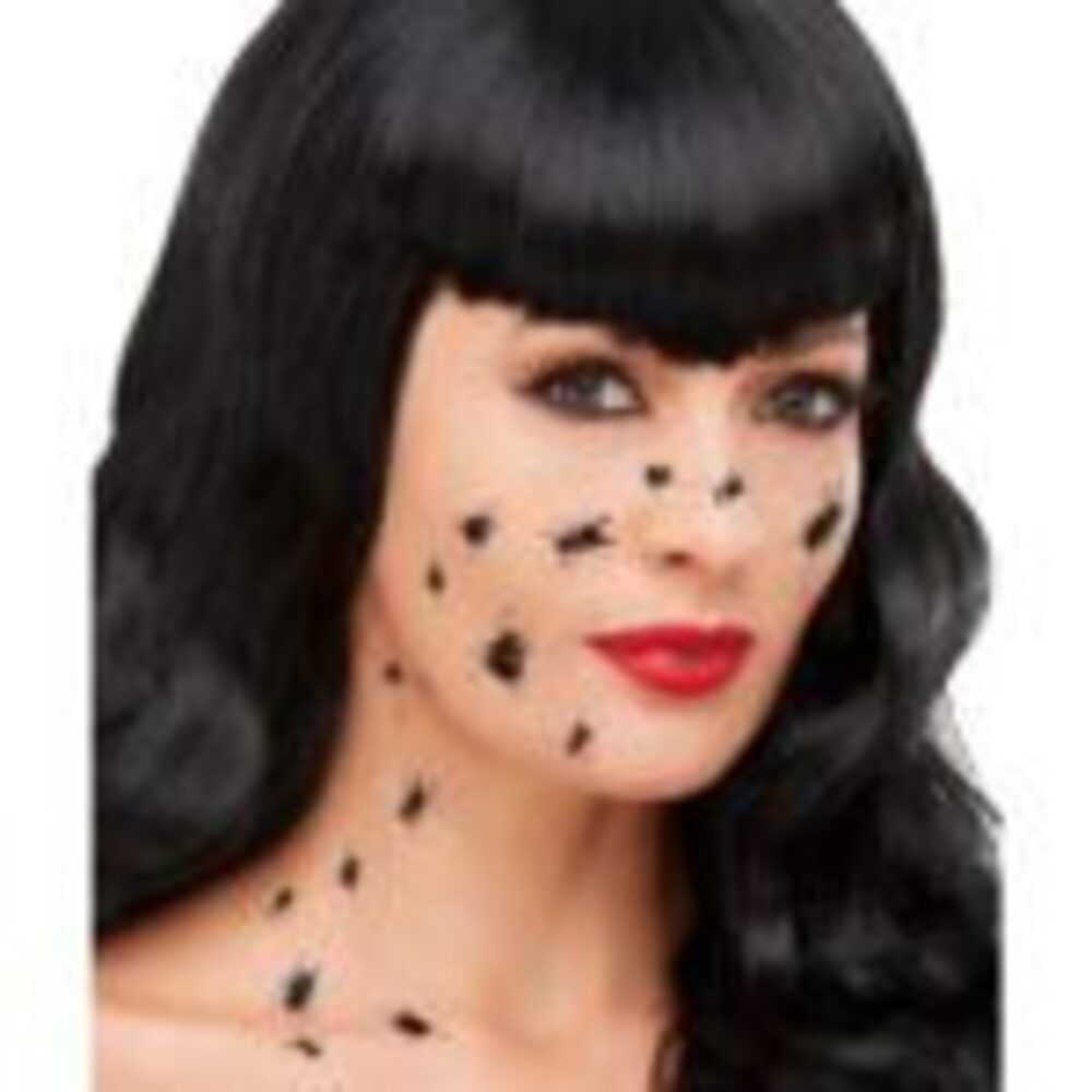Smiffys Make-Up FX, Creepy Bug Transfers, Black