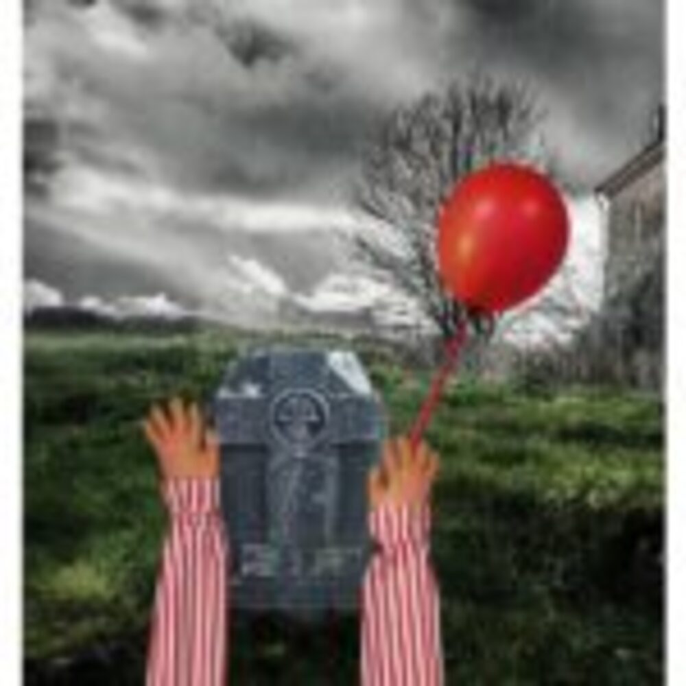 Horror Clown Lawn Prop