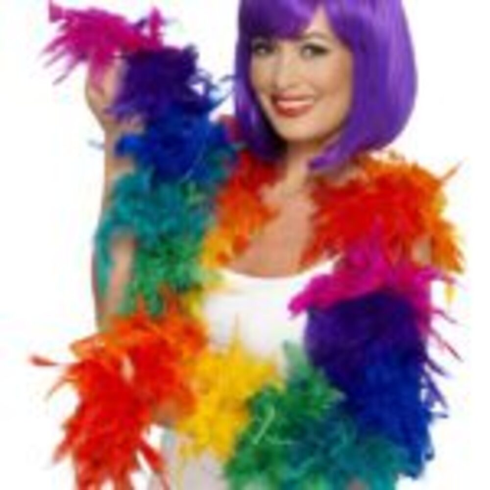 Feather Boa, 80g, Rainbow