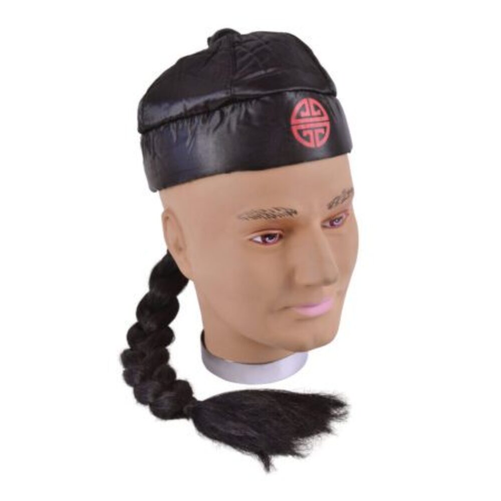 Chinese Hat with Pigtail - Image 2