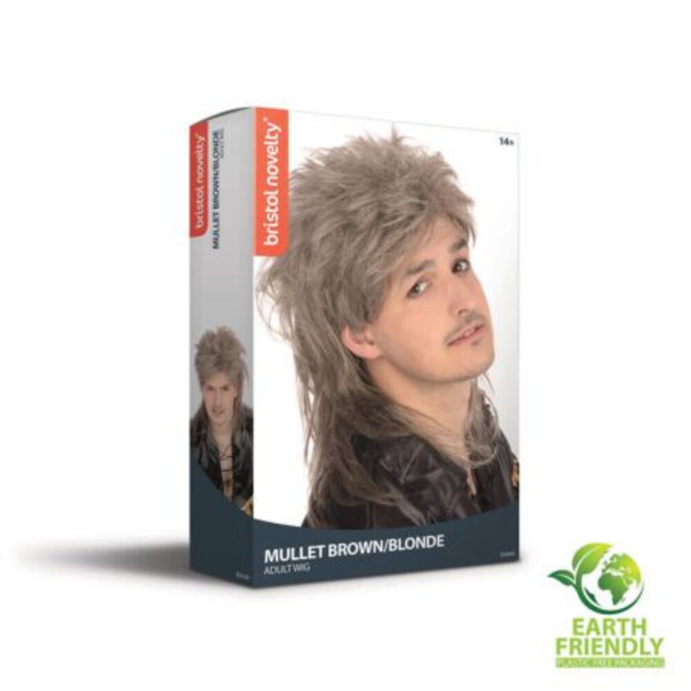 (CL) Mullet Wig Deluxe.Brown/Blonde - Image 3