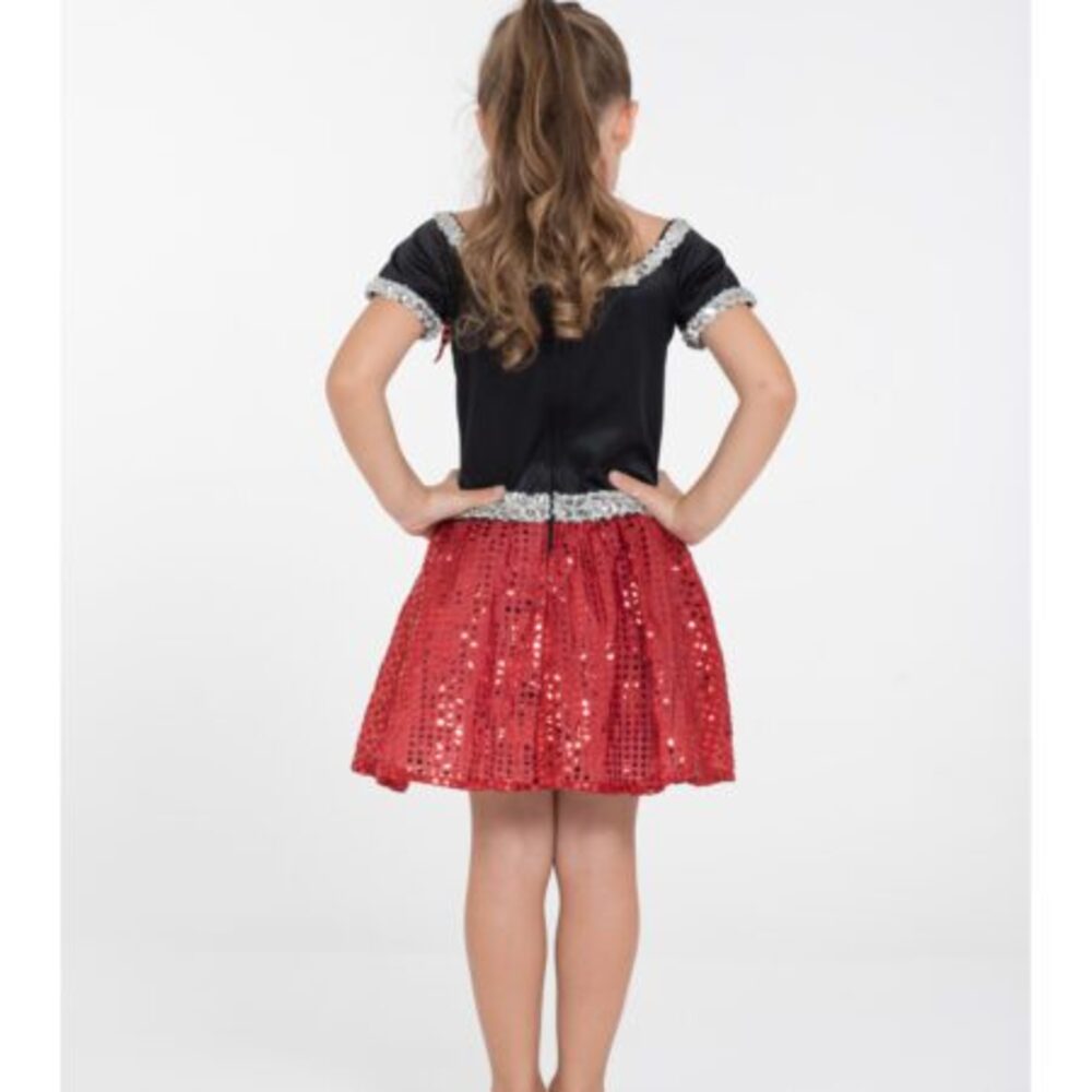(CL) Rock n Roll Dress Sequin Red 116cm - Image 3