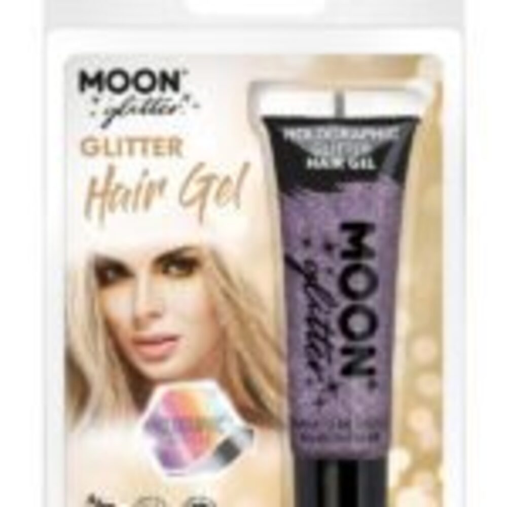 Moon Glitter Holographic Glitter Hair Gel, Purple