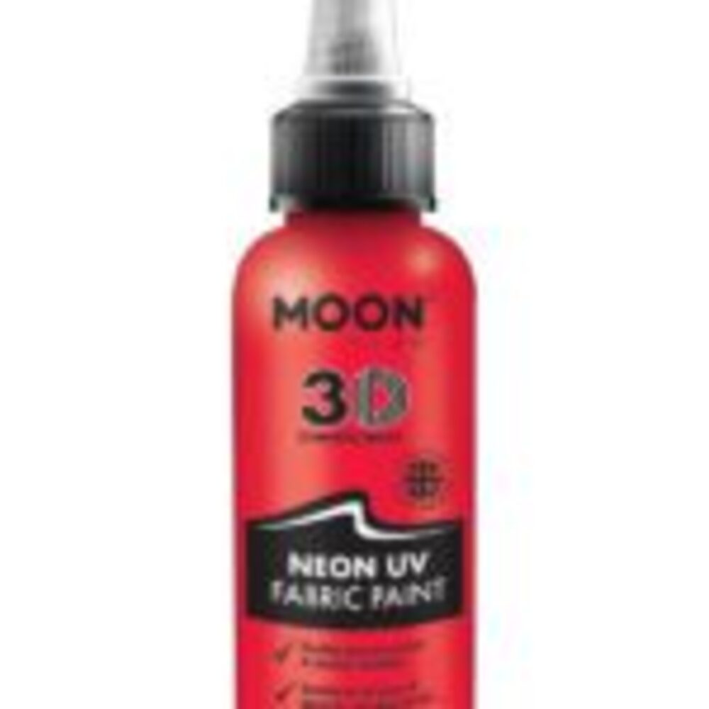 Moon Glow - Neon UV Intense Fabric Paint, Red