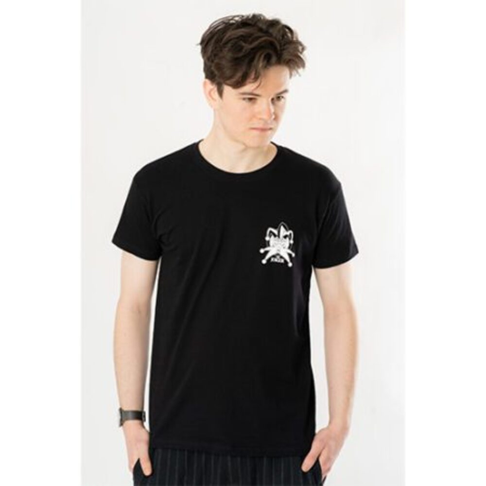 (CL)JOKER BLACK JESTER FRONT/BACK LOGO T-SHIRT - Image 2