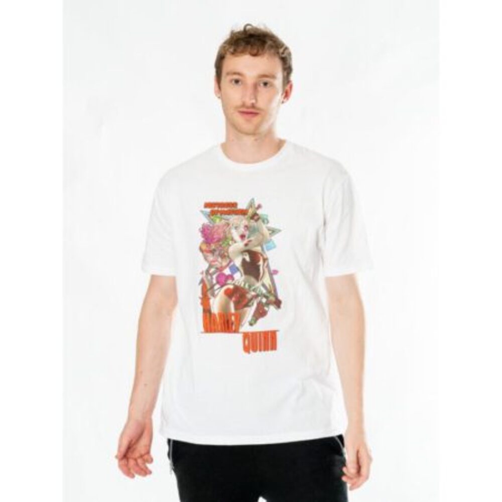 HARLEY QUINN WHITE ADULT ANIME MAYHEM T-SHIRT - Image 2